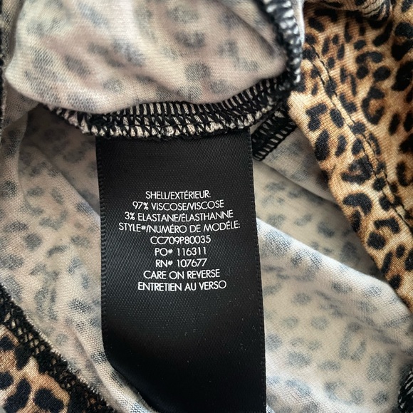 EUC Alice + Olivia Women’s Long Sleeve Mini Leopard Print Cropped Top Size XS - Picture 9 of 10